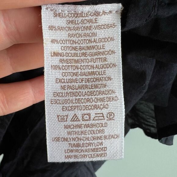 Free People Sunbeams Dress Embroidered Off Shoulder Mini Black Dress M BOHO - Picture 10 of 12